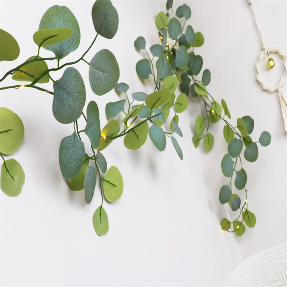Rustic Eucalyptus LED String Mantle Decoration