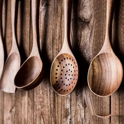 Natural Wood Kitchen Utensil Set
