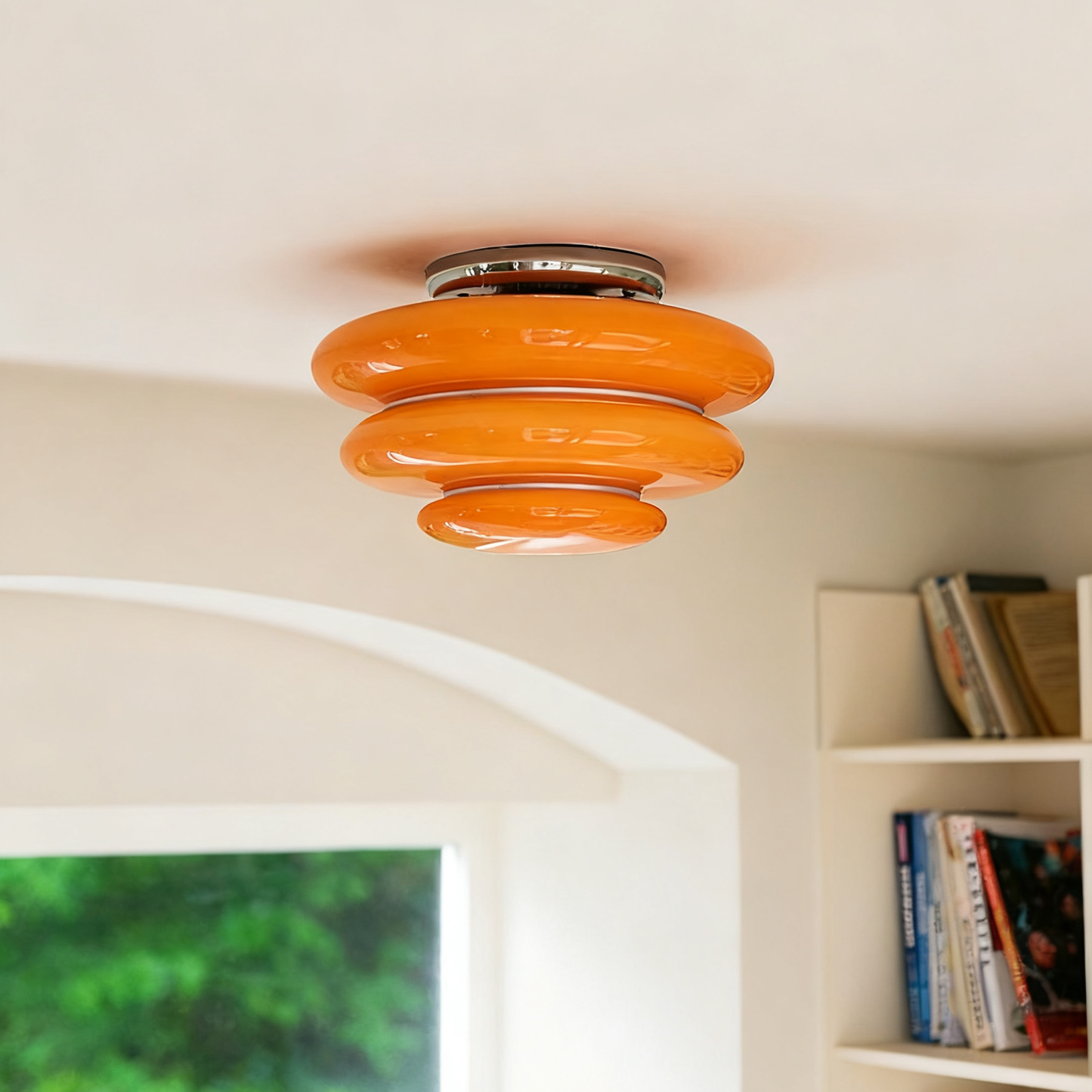 HoneyGlow | Vibrant Retro Glass Ceiling Light Fixture for Dining Room 1