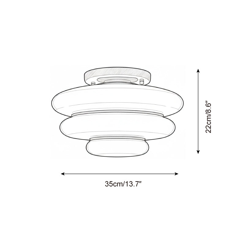 HoneyGlow | Vibrant Retro Glass Ceiling Light Fixture for Dining Room 3