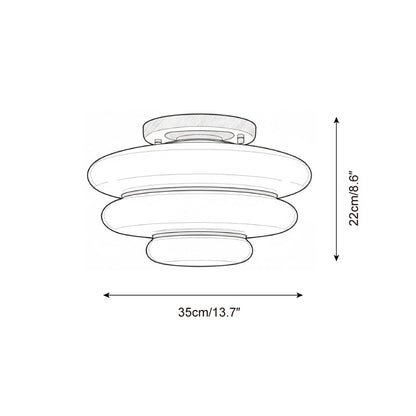 HoneyGlow | Vibrant Retro Glass Ceiling Light Fixture for Dining Room 3