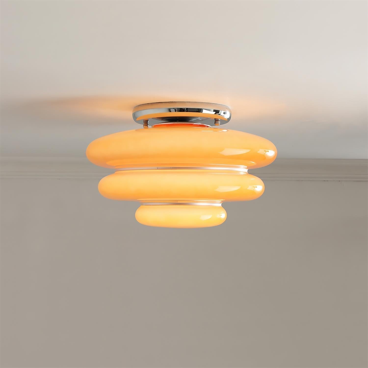 HoneyGlow | Vibrant Retro Glass Ceiling Light Fixture for Dining Room 4