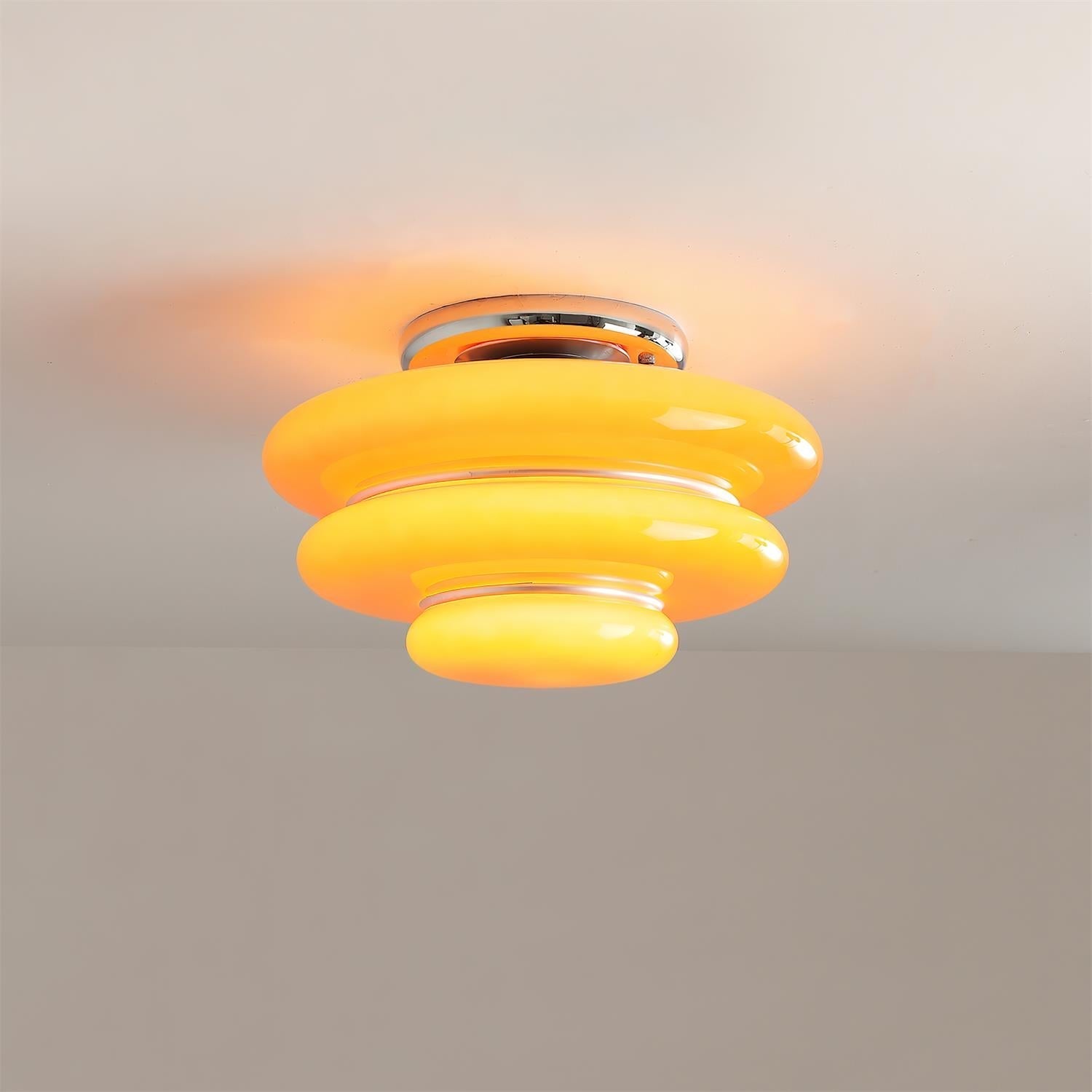 HoneyGlow | Vibrant Retro Glass Ceiling Light Fixture for Dining Room 5