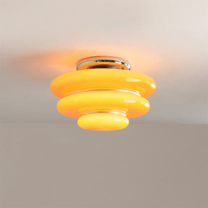 HoneyGlow | Vibrant Retro Glass Ceiling Light Fixture for Dining Room 5