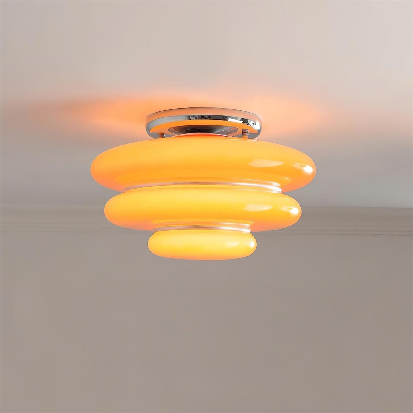HoneyGlow | Vibrant Retro Glass Ceiling Light Fixture for Dining Room 6