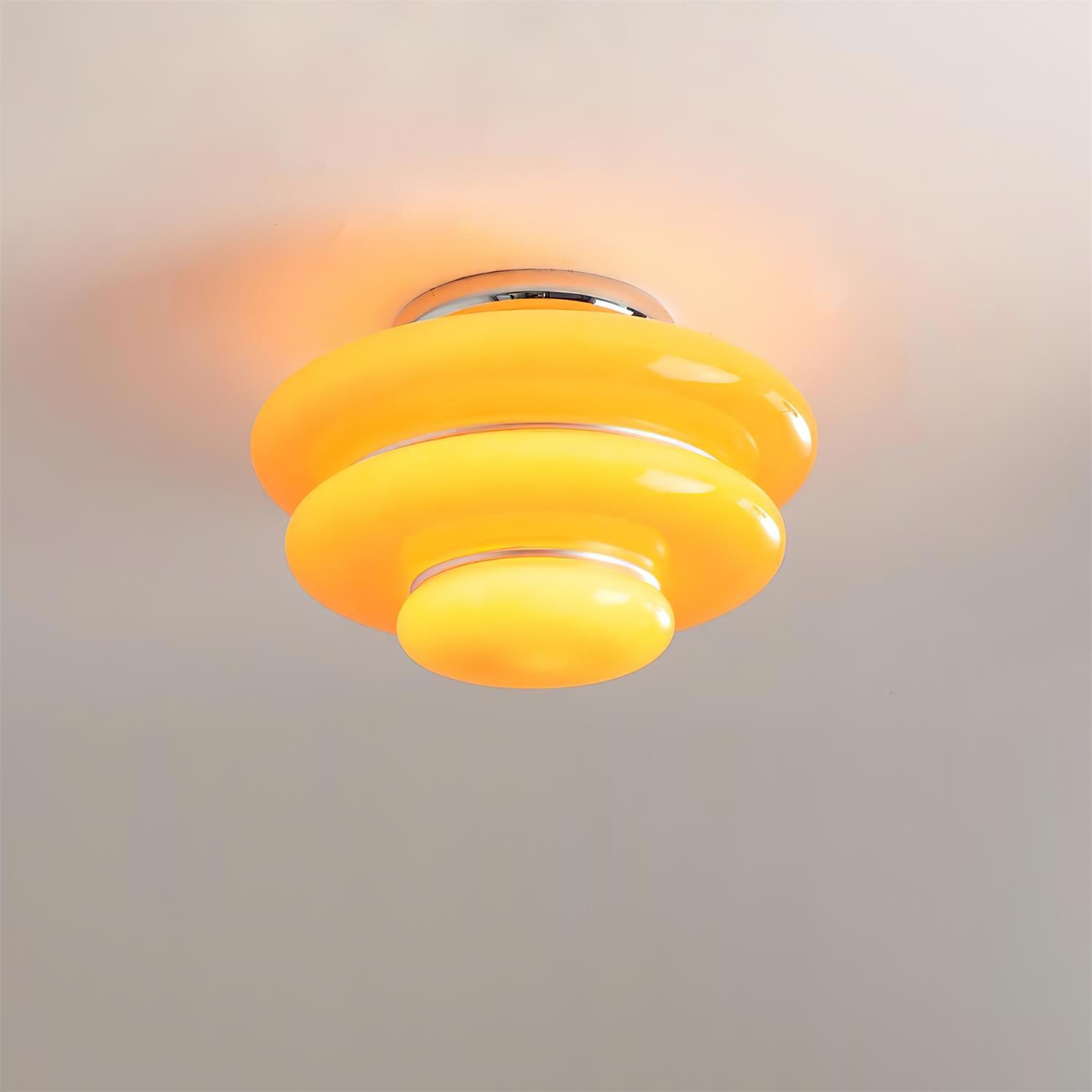HoneyGlow | Vibrant Retro Glass Ceiling Light Fixture for Dining Room 7