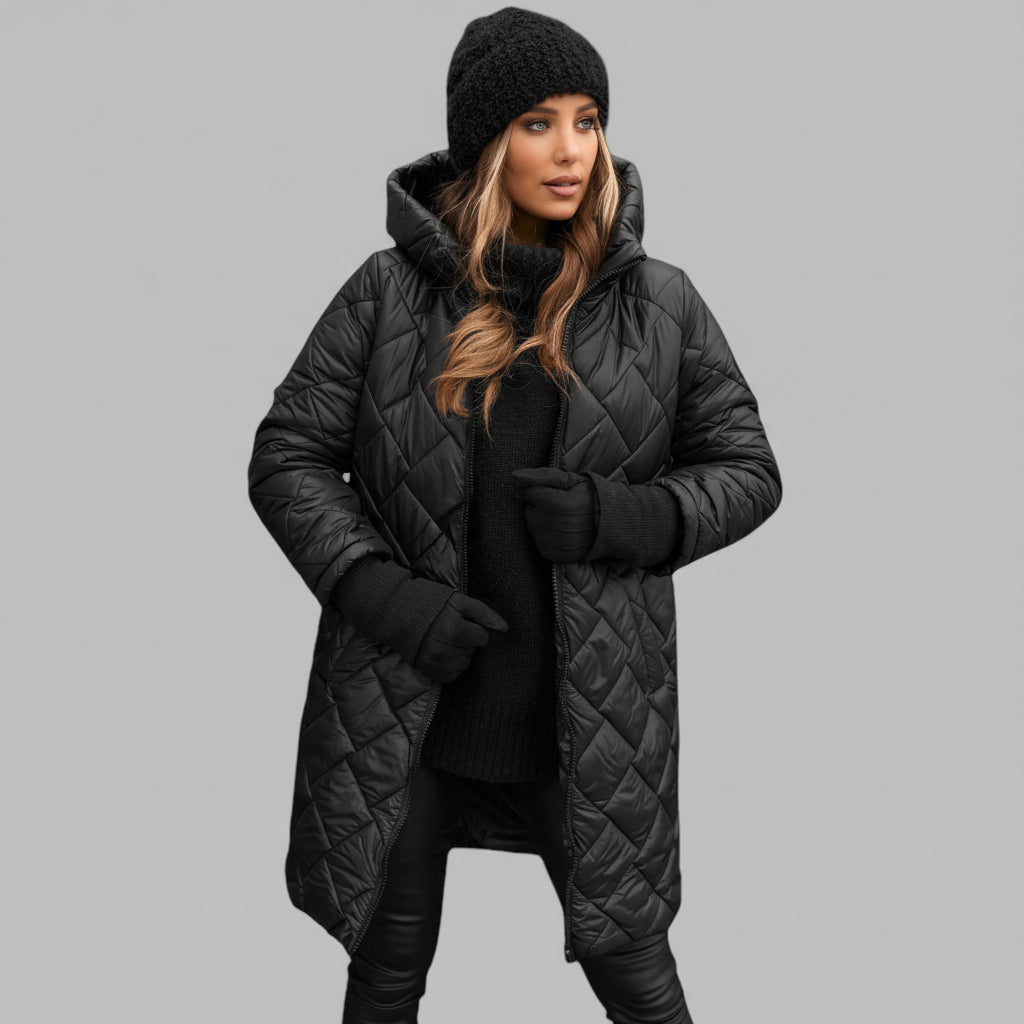 Warm Insulated Hooded Coat for Cold Winter Days