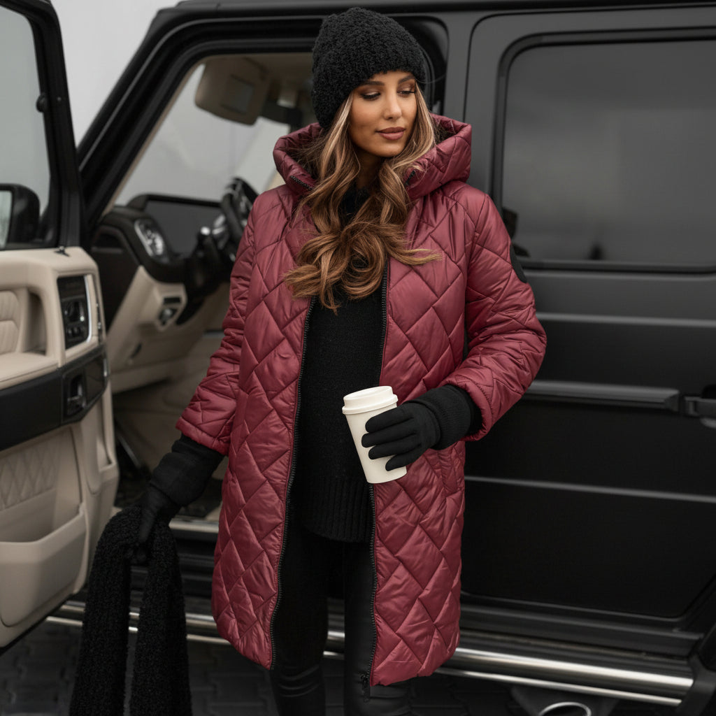 Warm Insulated Hooded Coat for Cold Winter Days