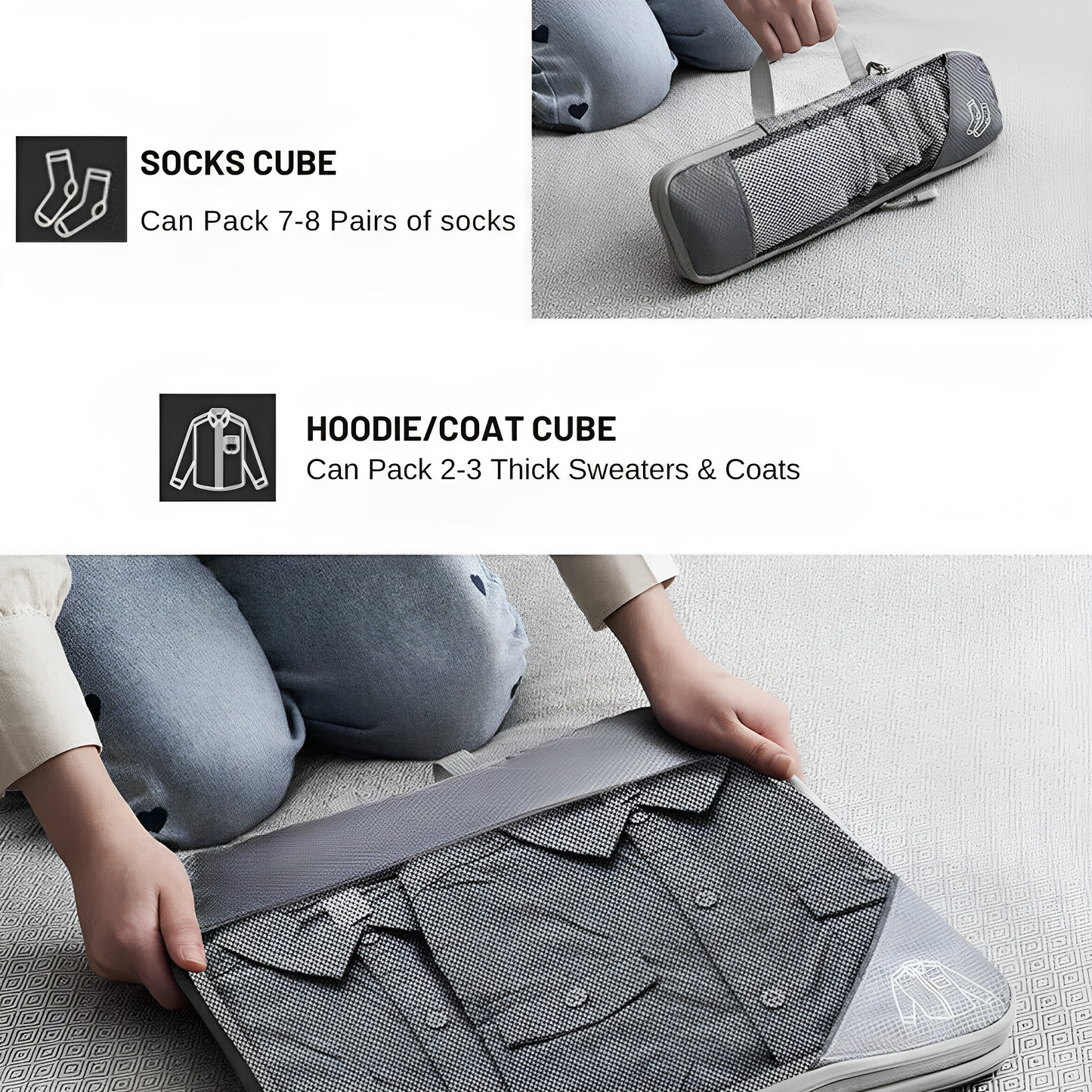 Space Saving Travel Packing Cubes Expand Luggage Capacity