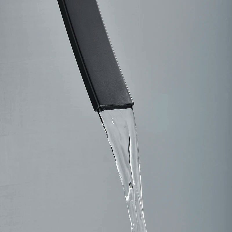 Sleek Low Profile Bathroom Sink Faucet