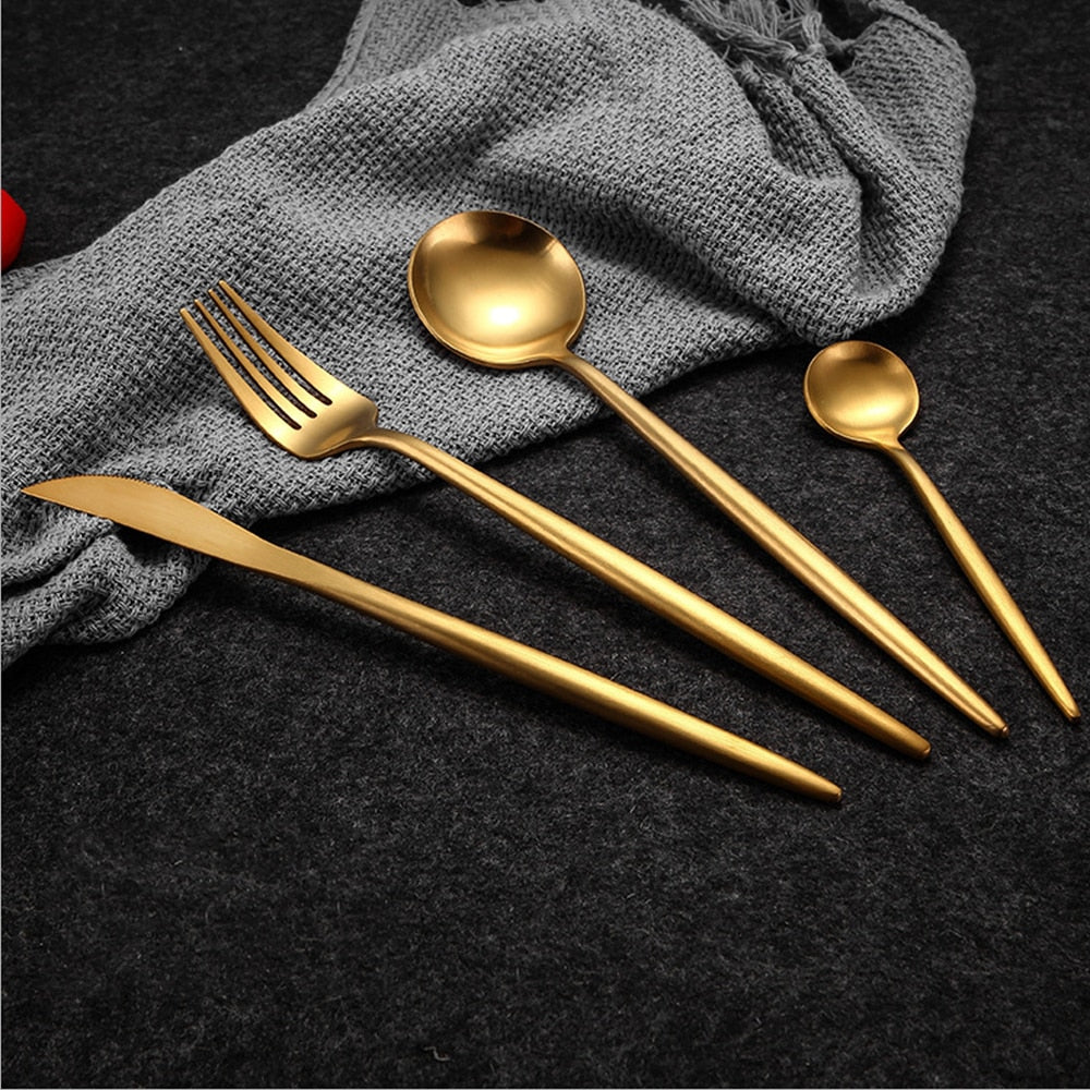 Luxury Gold Plated Tableware Set - Lusomart