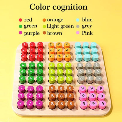 Houten 3D Sudoku Spel Educatief Handgemaakt Veilig Voor Kinderen 22x22 cm 3