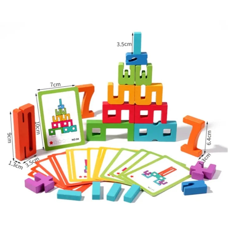 Wooden Learning Blocks for Kids – Creative Toy for Problem Solving and Imagination – Safe and Durable 4