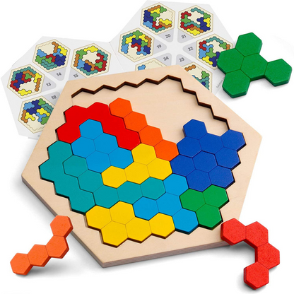 Fun Learning Wooden Shape Puzzle For Children - Lusomart