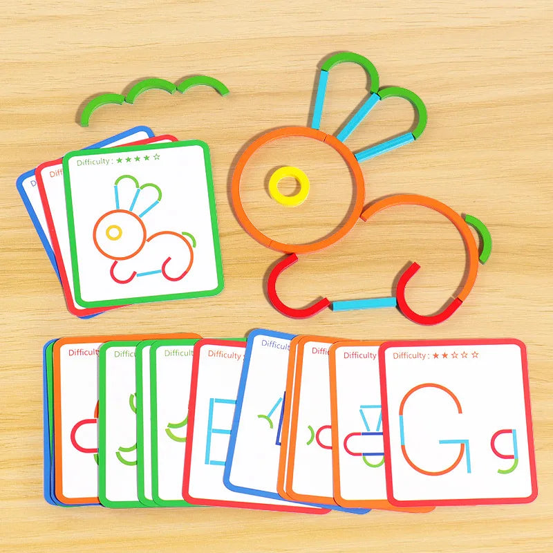 Houten Puzzel met Kleurrijke Vormen - Creatief Speelgoed voor Kinderen, Probleemoplossend en Duurzaam Hout, 120 Stukken 2