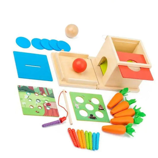 Colorful Wooden Shape Sorter Toy for Kids - Lusomart