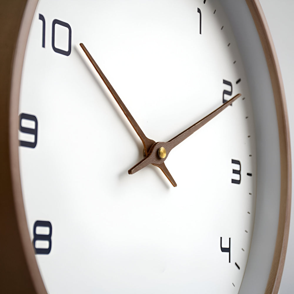 Quiet Wooden Home Wall Clock Modern Decorative Design