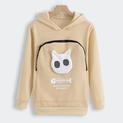 Cozy Pet Parent Hoodie with Pocket and Removable Liner - Lusomart