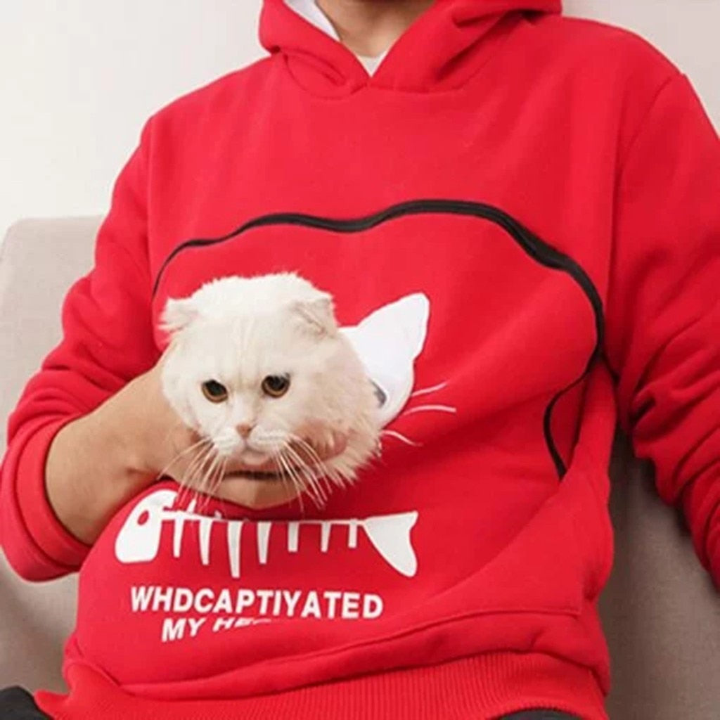 Hug Pouch Sweater for Pet Lovers – Cozy Cotton Design with Removable Lining and Kangaroo Pocket 3