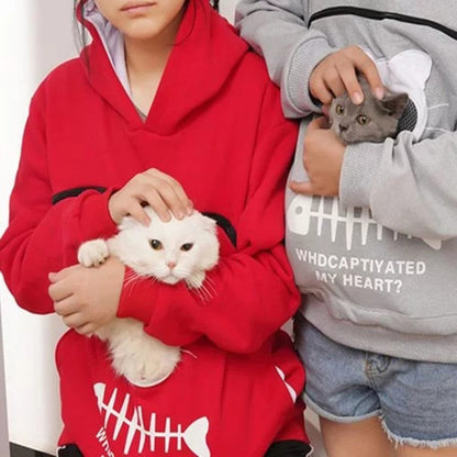 Hug Pouch Sweater for Pet Lovers – Cozy Cotton Design with Removable Lining and Kangaroo Pocket 4