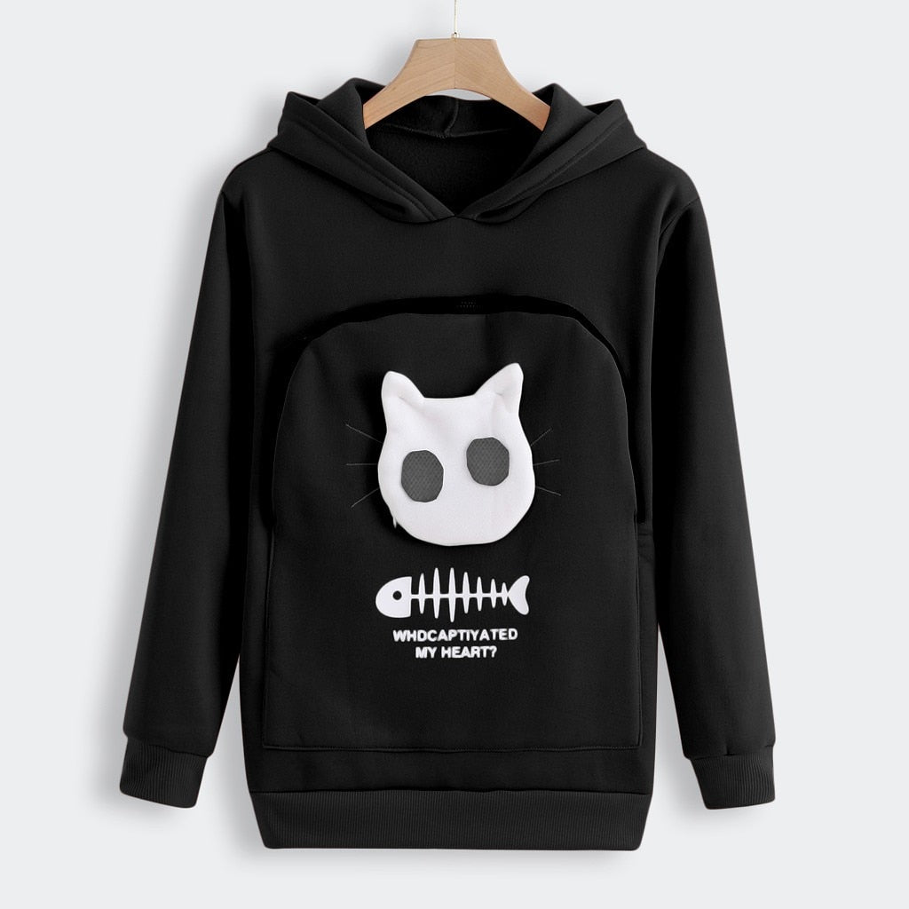 Hug Pouch Sweater for Pet Lovers – Cozy Cotton Design with Removable Lining and Kangaroo Pocket 6