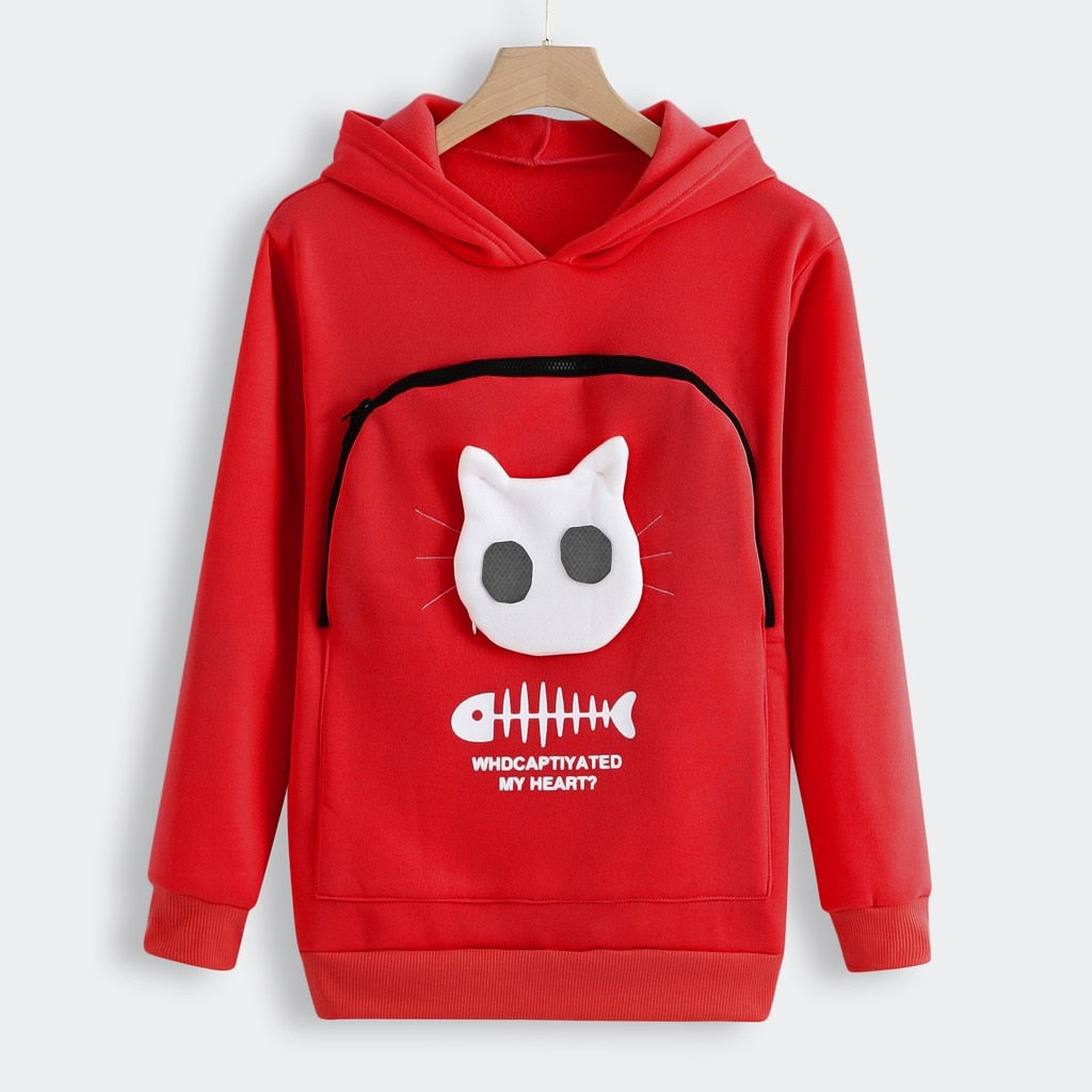 Hug Pouch Sweater for Pet Lovers – Cozy Cotton Design with Removable Lining and Kangaroo Pocket 8