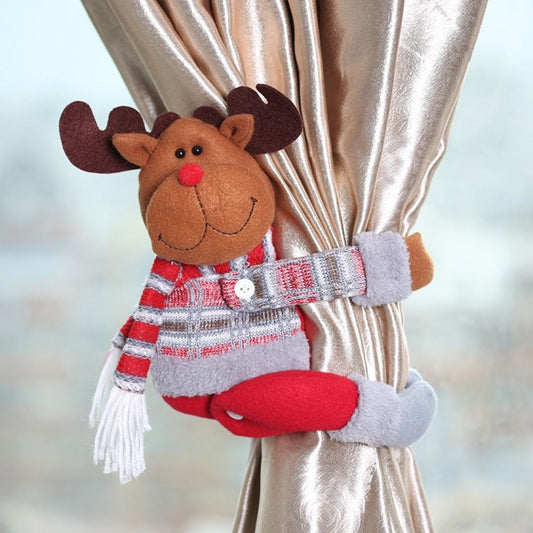 Festive Holiday Teddy Bear Curtain Decor - Lusomart