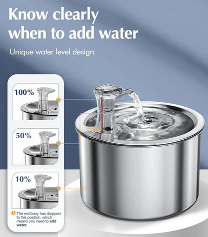 HydraFlow | Innovative Stainless Steel Cat Water Fountain with Filter 2