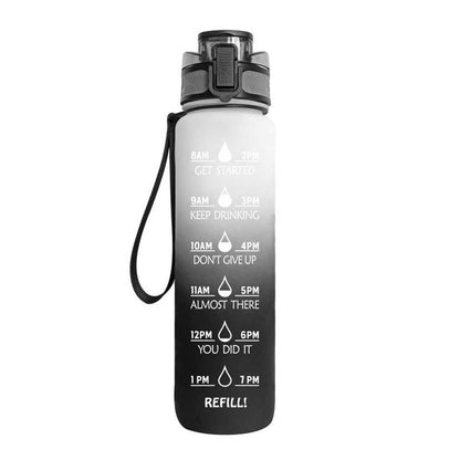 Insulated Daily 1L Water Bottle with Motivation Tracker - Lusomart