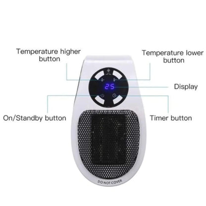 Compact Space Saving Electric Room Heater