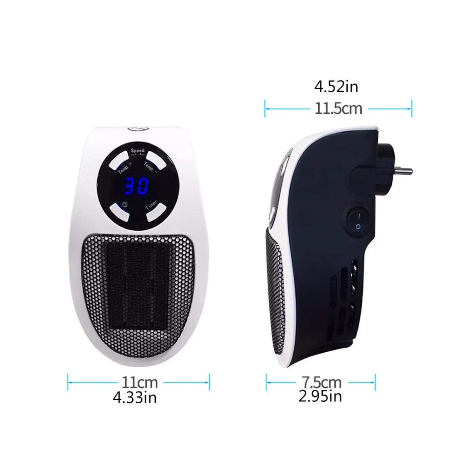 Compact Space Saving Electric Room Heater