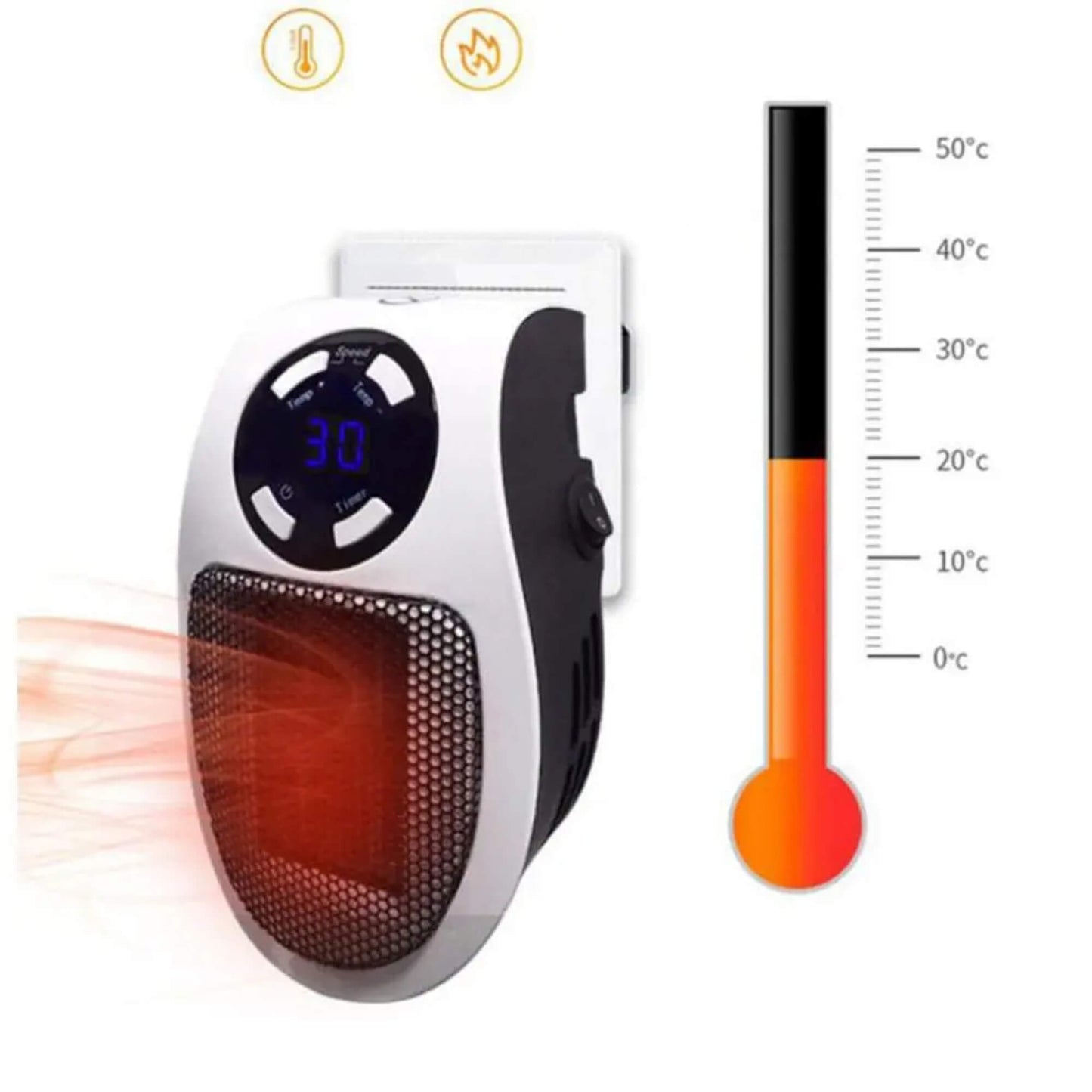 Compact Space Saving Electric Room Heater