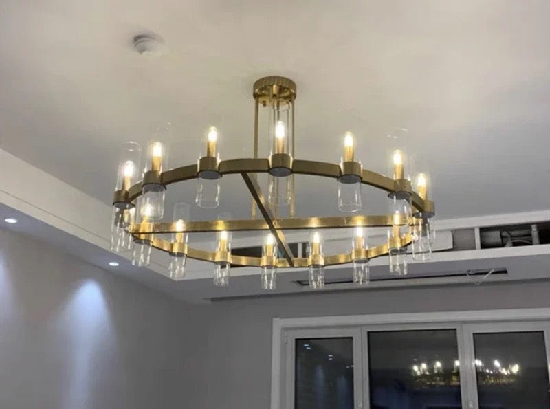 Rustic Country Glass Pendant Light
