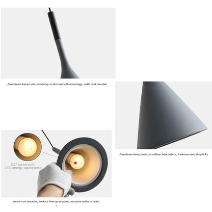 Contemporary Gray Kitchen Island Lighting, 3 Piece Set
