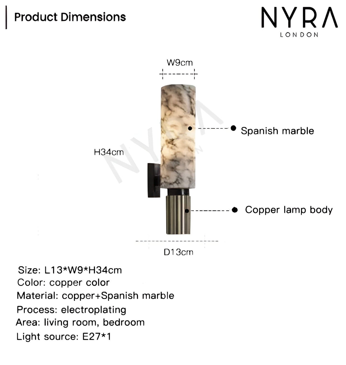 Elegant Stone Wall Light