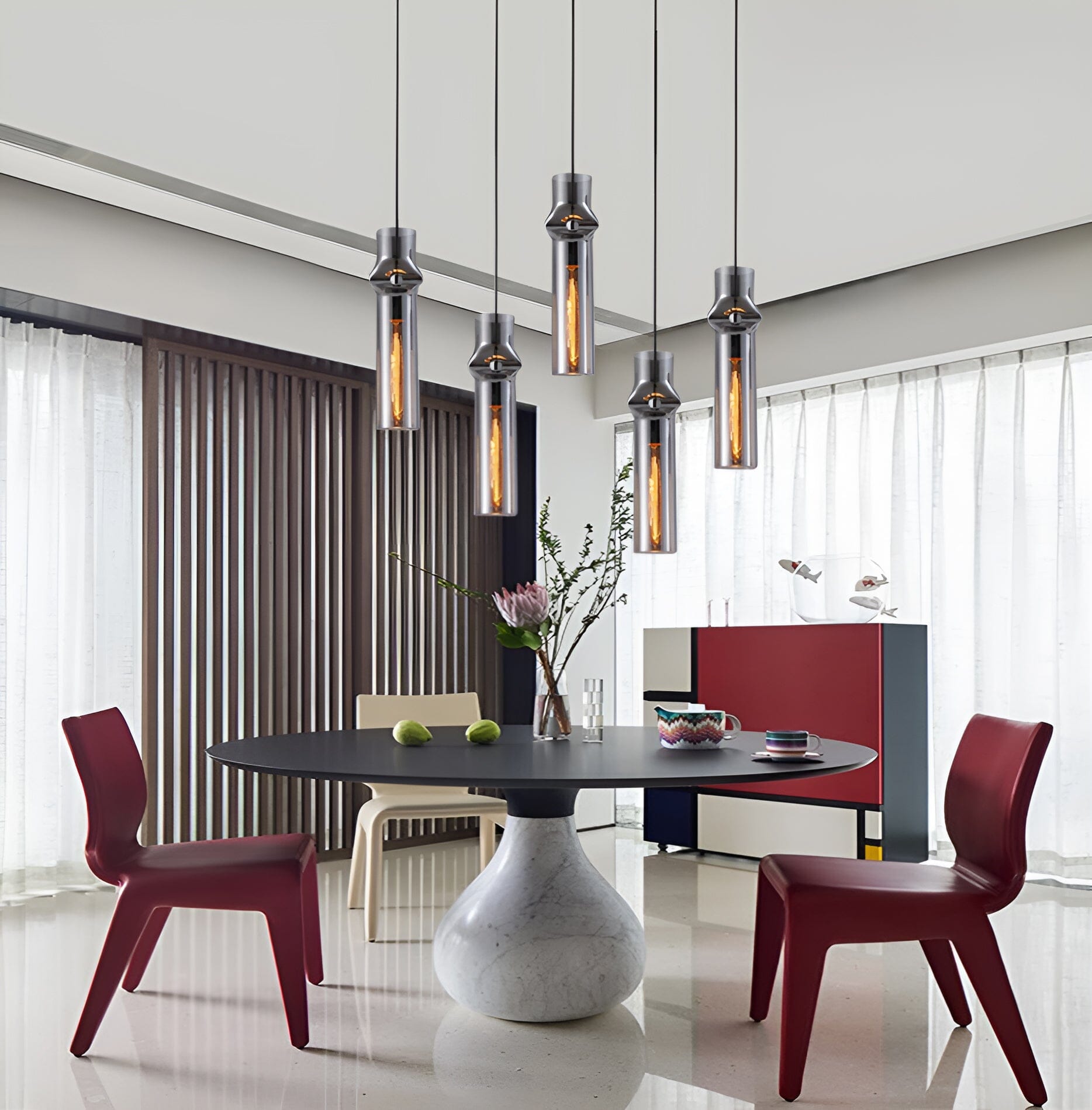 Smoky Glass Drop Pendant Lights - Lusomart