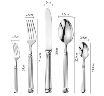 Premium Stainless Steel Flatware Set With Polished Finish