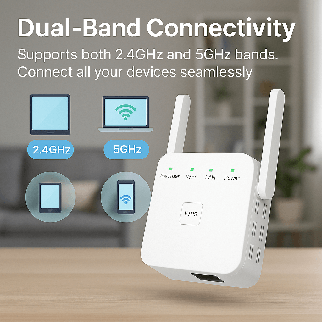 Fast Dual Band 5G WiFi Booster for Home Network