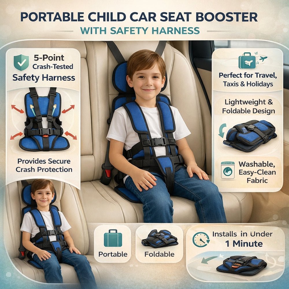 Portable Car Seat Booster for Kids - Travel Harness for Safety - Image 4