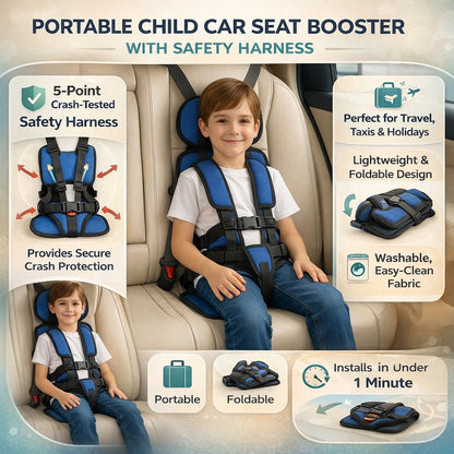 Portable Car Seat Booster for Kids - Travel Harness for Safety - Image 4