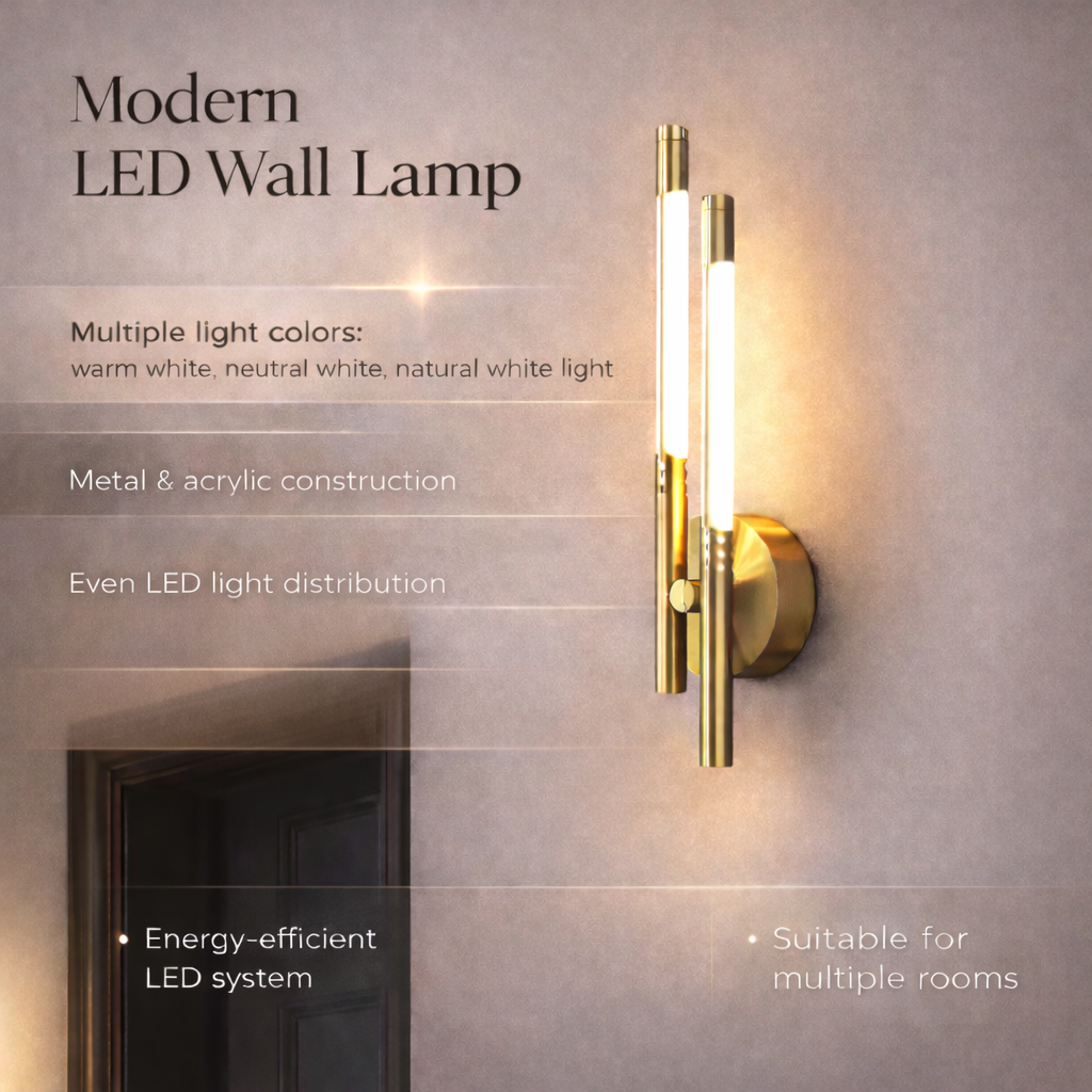Contemporary LED Glass Indoor Wall Lamp
