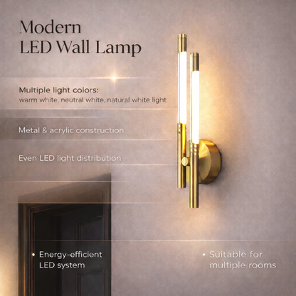 Contemporary LED Glass Indoor Wall Lamp