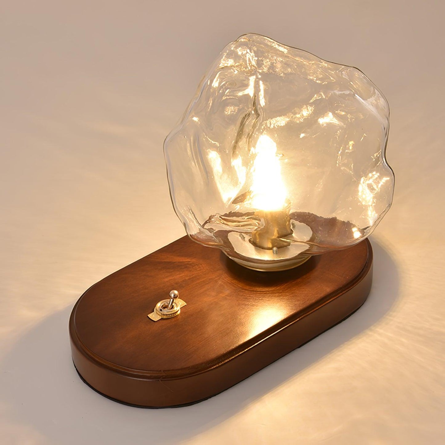 Clear Glass Bedroom Side Lamp