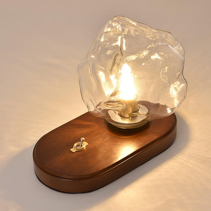Clear Glass Bedroom Side Lamp