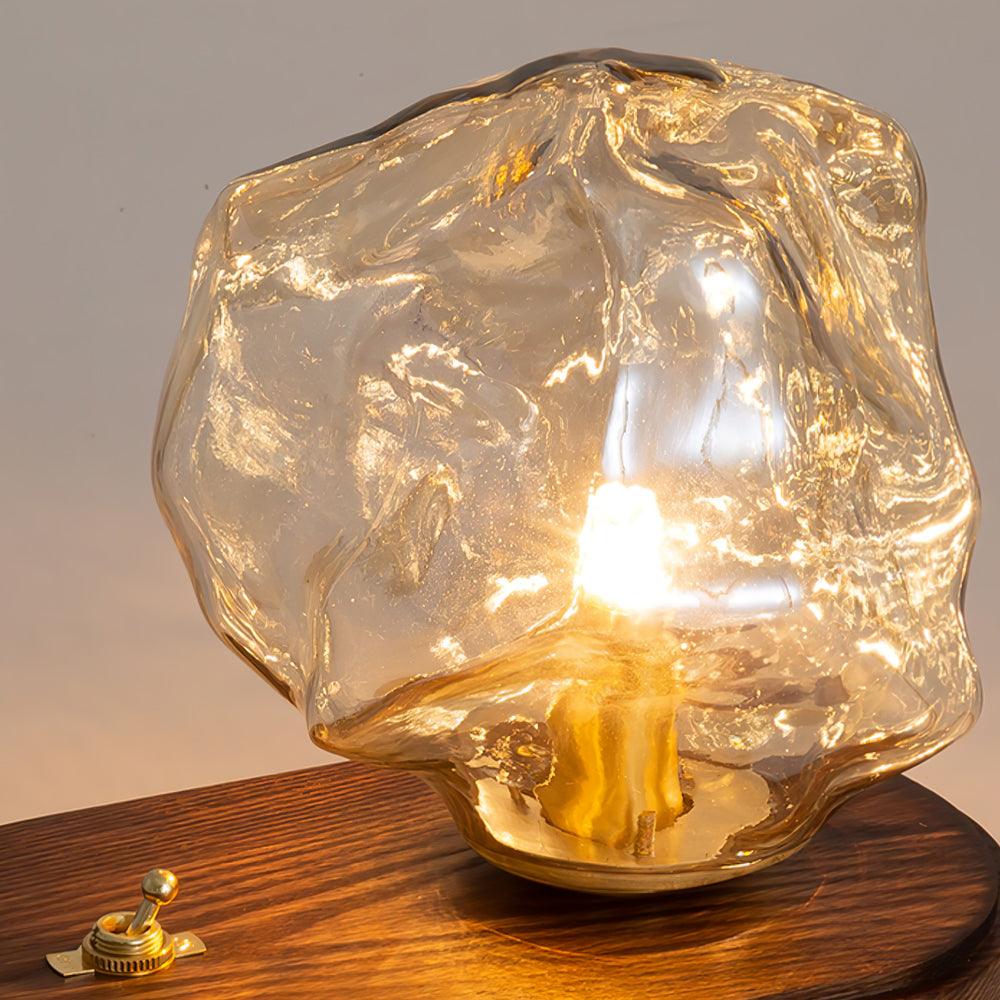 Clear Glass Bedroom Side Lamp