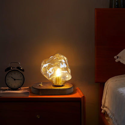 Clear Glass Bedroom Side Lamp