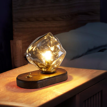 Clear Glass Bedroom Side Lamp