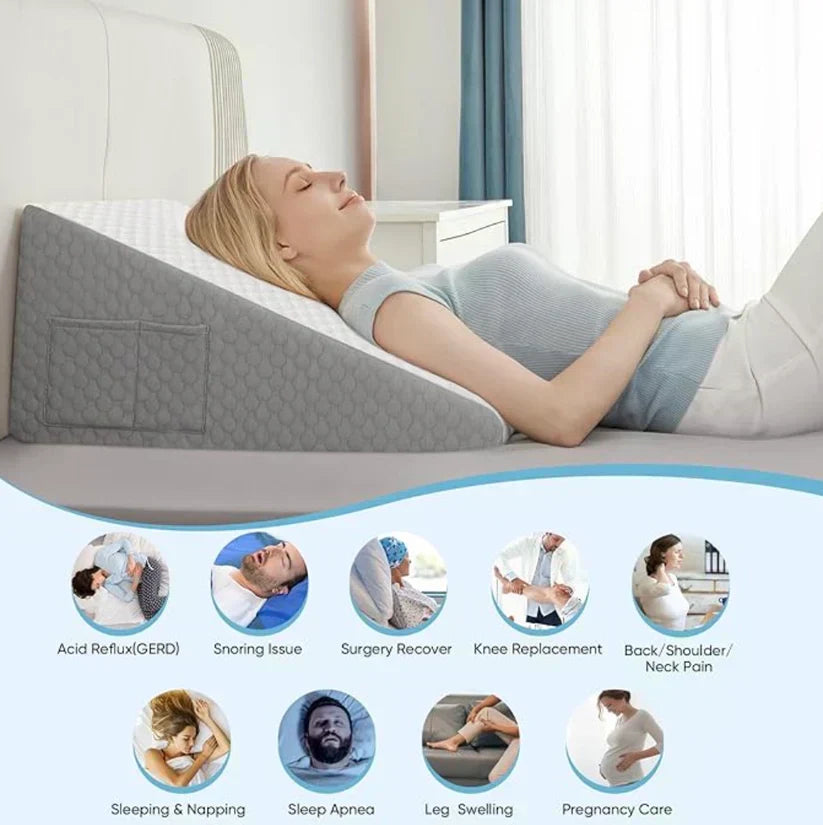 Contour Foam Pillow for Snore Relief and Back Support