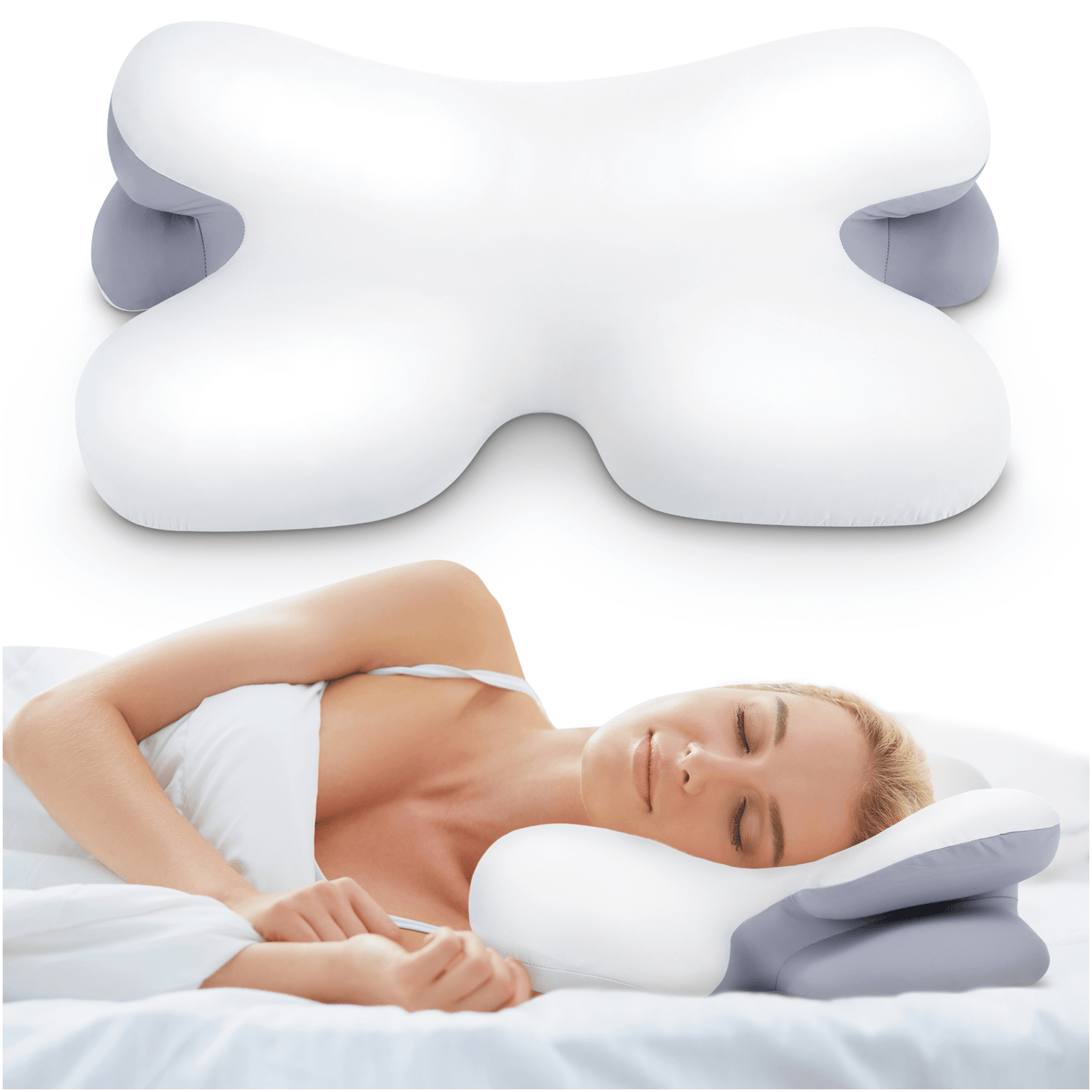Contour Memory Foam Side Sleeper Pillow with Washable Cover