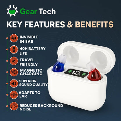 Compact Rechargeable Hearing Aids With Clear Audio